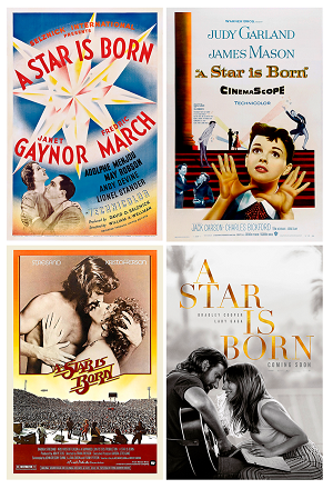 4 posters for A Star Is Born
