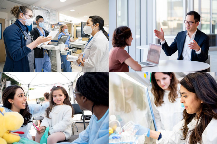 collage of UCSF faculty in clinical, education, and research settings